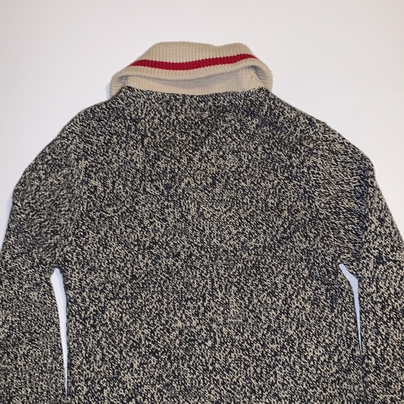 Roots Canada Grey, Cream, and Red Cabin Sweater - Girl’s Size Large - Picture 3 of 8